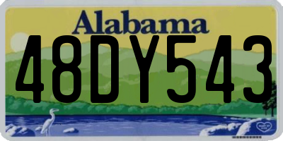 AL license plate 48DY543