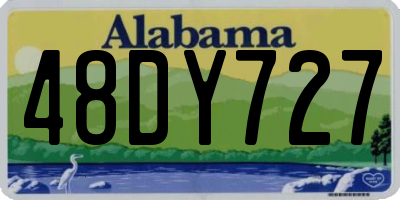 AL license plate 48DY727