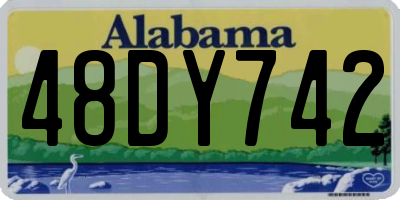 AL license plate 48DY742