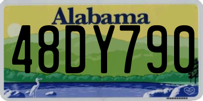 AL license plate 48DY790