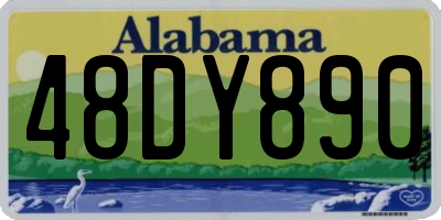 AL license plate 48DY890