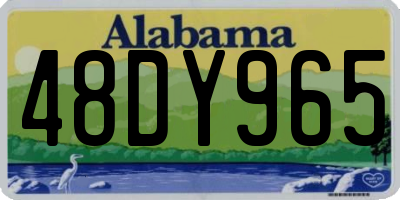 AL license plate 48DY965