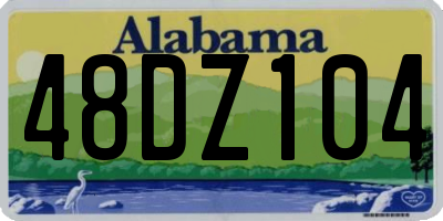 AL license plate 48DZ104