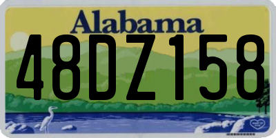 AL license plate 48DZ158