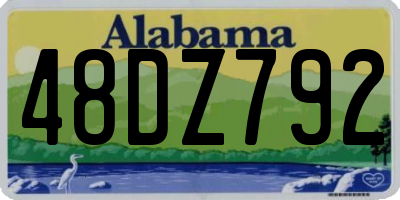 AL license plate 48DZ792