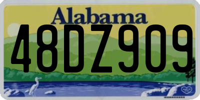 AL license plate 48DZ909