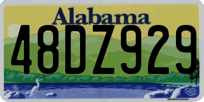AL license plate 48DZ929