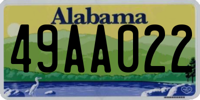 AL license plate 49AA022