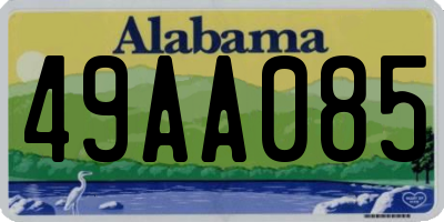 AL license plate 49AA085