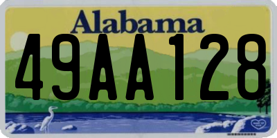 AL license plate 49AA128