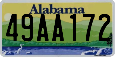 AL license plate 49AA172