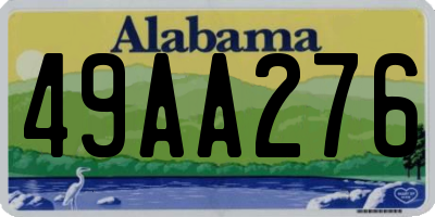 AL license plate 49AA276