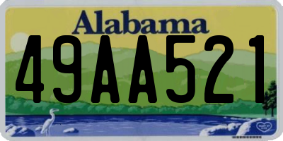 AL license plate 49AA521