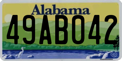 AL license plate 49AB042