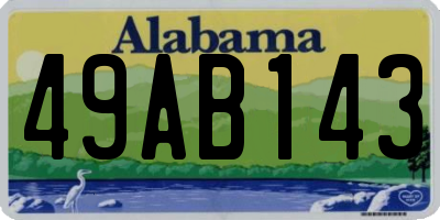 AL license plate 49AB143
