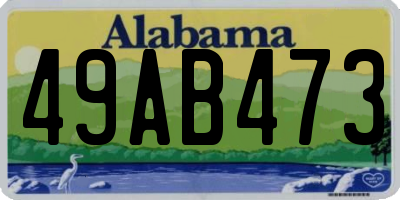 AL license plate 49AB473