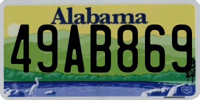 AL license plate 49AB869