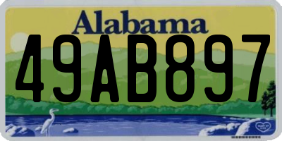 AL license plate 49AB897