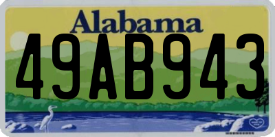 AL license plate 49AB943