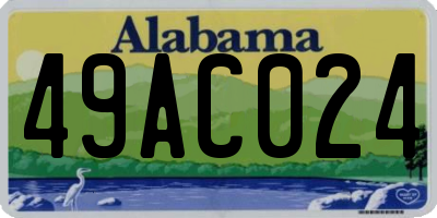 AL license plate 49AC024