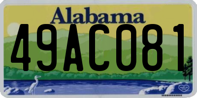 AL license plate 49AC081