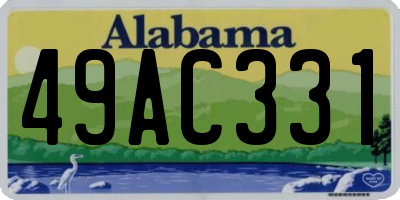 AL license plate 49AC331