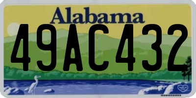 AL license plate 49AC432