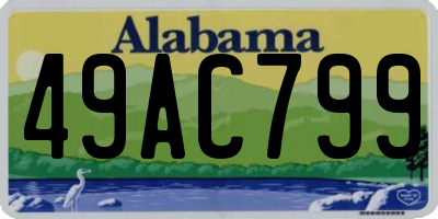AL license plate 49AC799