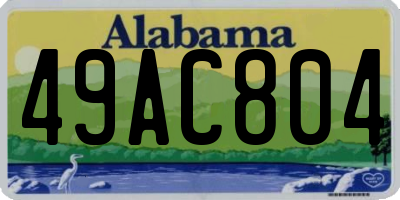 AL license plate 49AC804