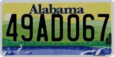 AL license plate 49AD067
