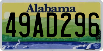 AL license plate 49AD296