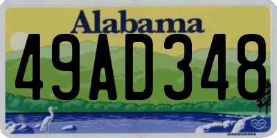 AL license plate 49AD348