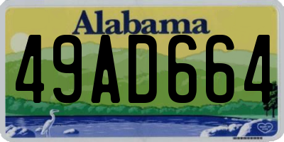 AL license plate 49AD664