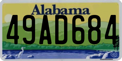 AL license plate 49AD684
