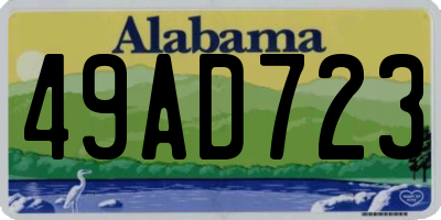 AL license plate 49AD723
