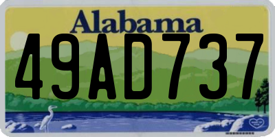 AL license plate 49AD737