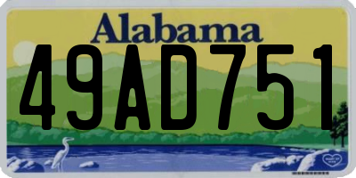 AL license plate 49AD751