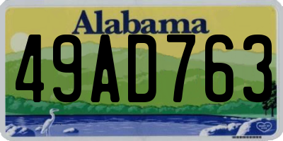 AL license plate 49AD763