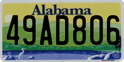 AL license plate 49AD806
