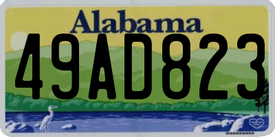 AL license plate 49AD823