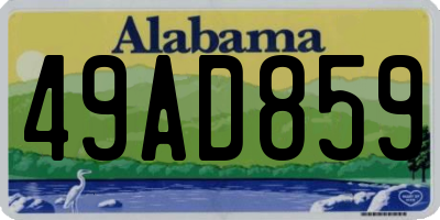 AL license plate 49AD859