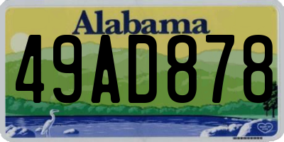 AL license plate 49AD878