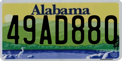 AL license plate 49AD880