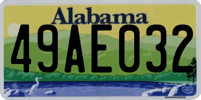 AL license plate 49AE032