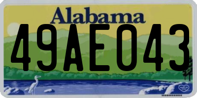 AL license plate 49AE043