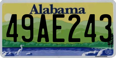 AL license plate 49AE243