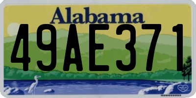 AL license plate 49AE371