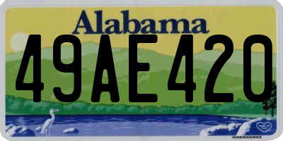 AL license plate 49AE420