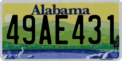 AL license plate 49AE431