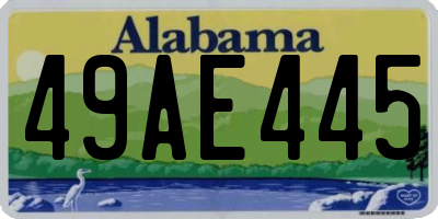 AL license plate 49AE445